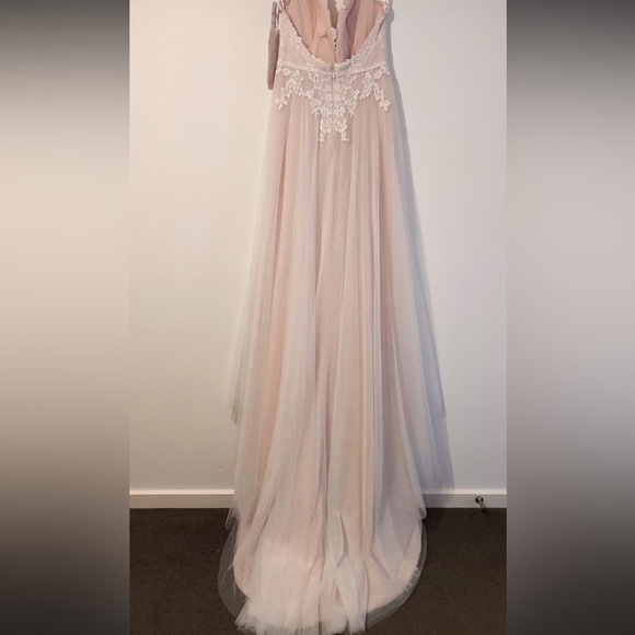 Ti Adora by Alvina‎ Valenta tea Rose Ivory Lace wedding bridal tulle Dress Sz 14 - Picture 8 of 14